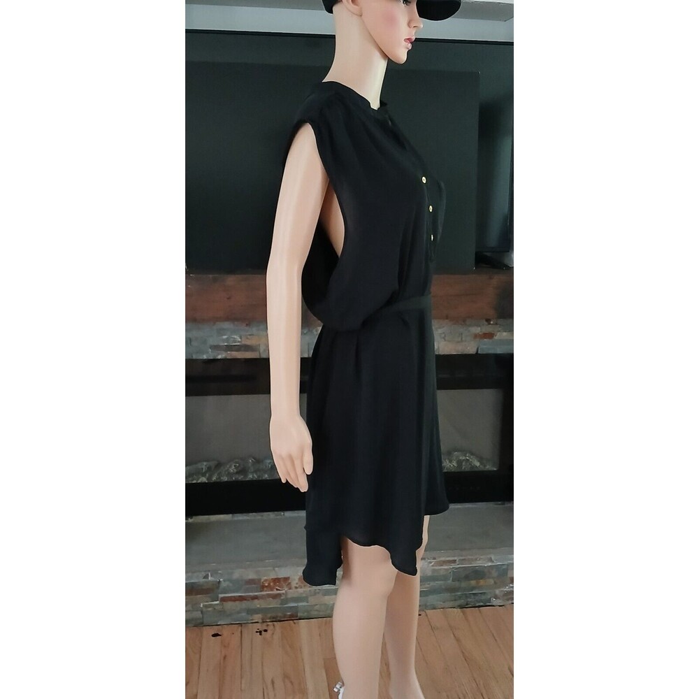 NWT Cleo Women's 3X Black Shirt Dress/Top Tie Buttons Sleeveless